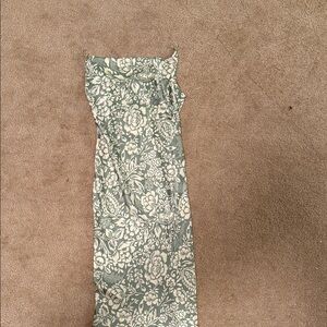 Floral Green and White Women's Dress